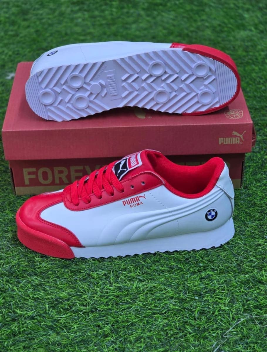 Puma Roma BMW M Motorsport Sneakers (White and Red)